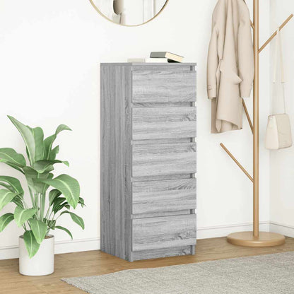 Credenza con Cassetti Grigio Sonoma 37,5x35x99 cm in Truciolato