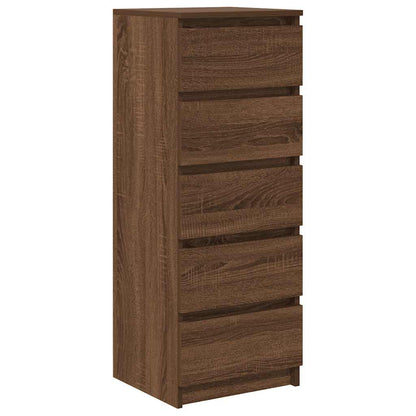 Credenza con Cassetti Rovere Marrone 37,5x35x99cm in Truciolato