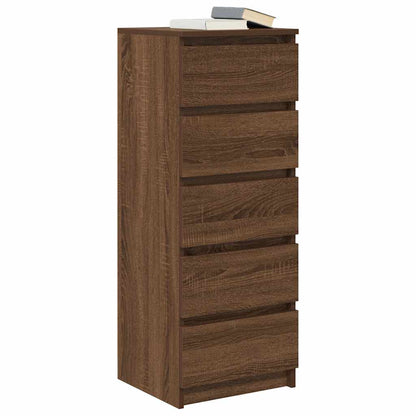 Credenza con Cassetti Rovere Marrone 37,5x35x99cm in Truciolato