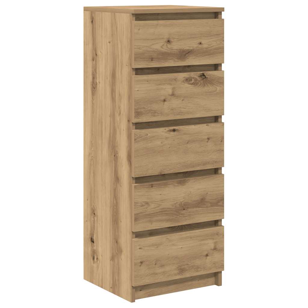 Credenza con Cassetti Rovere Artigianale 37,5x35x99 cm