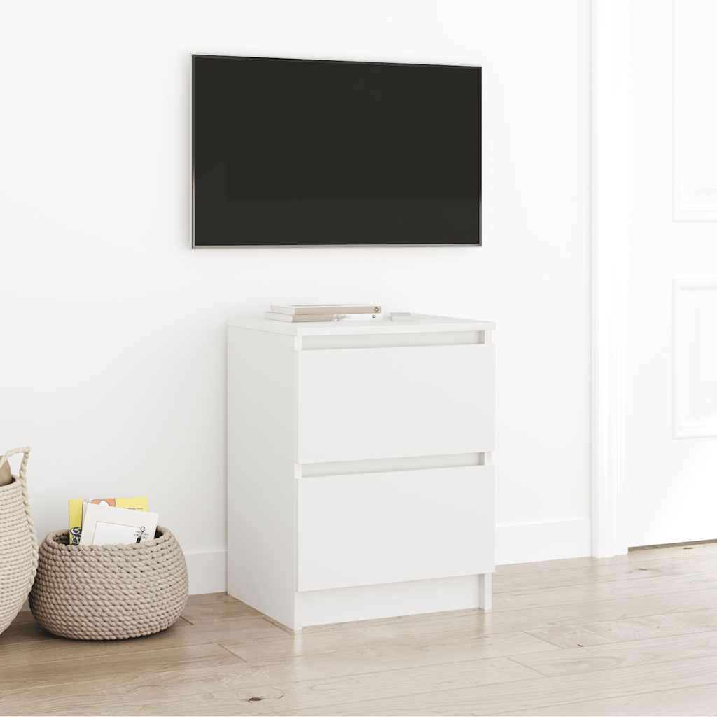 Mobile Porta TV Bianco 40x35x54 cm in Legno Multistrato