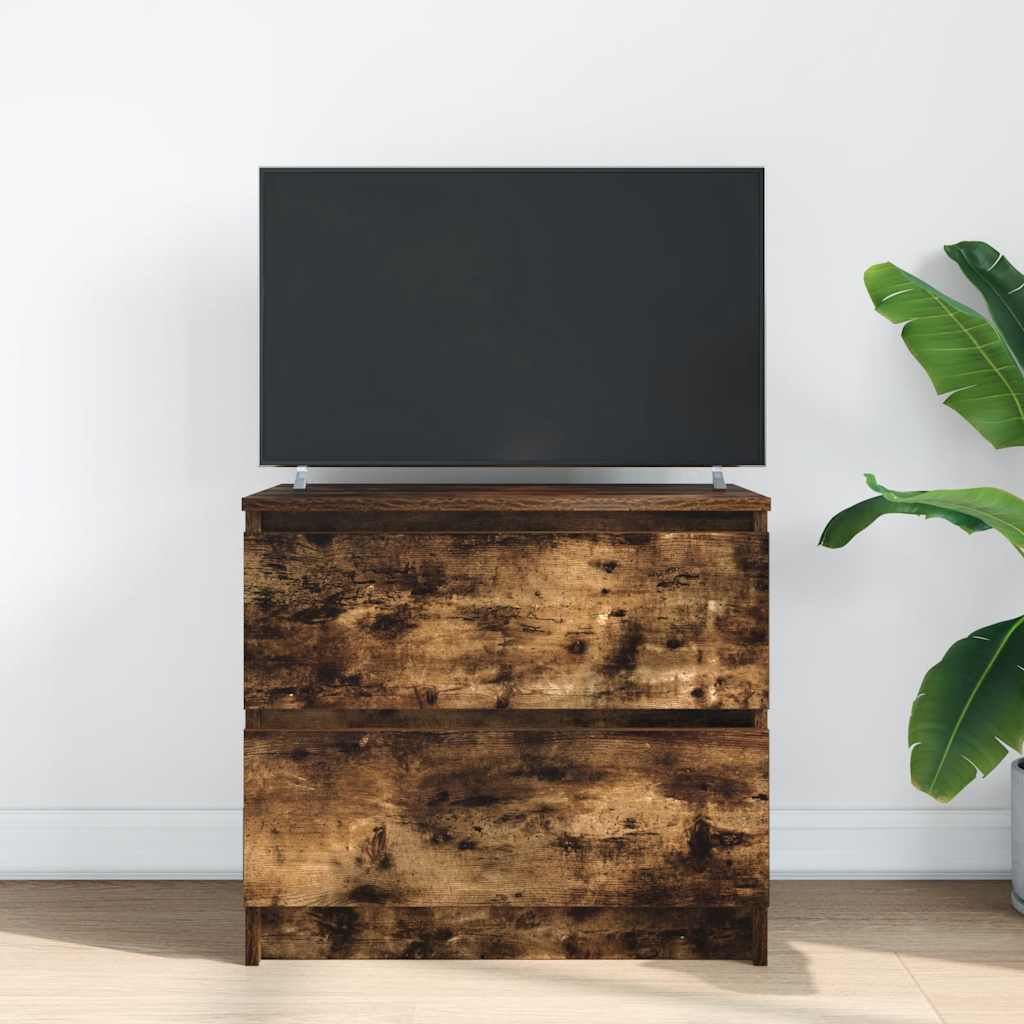 Mobile TV Rovere Fumo 60x35x54 cm in Legno Multistrato