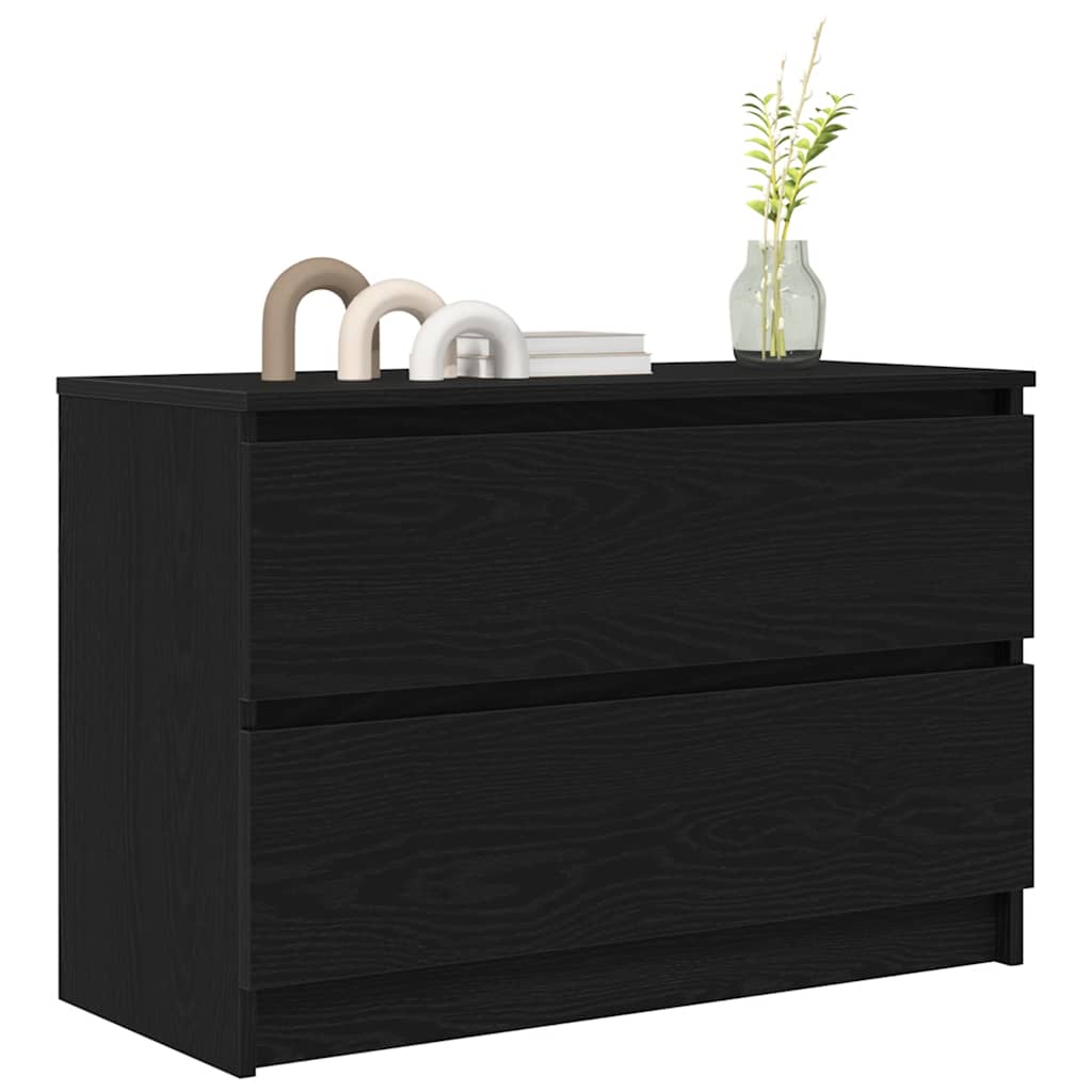 Mobile Porta TV Nero 80x35x54 cm in Legno Multistrato
