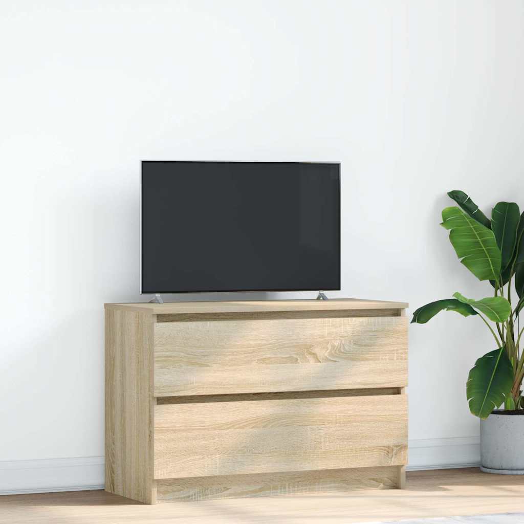 Mobile Porta TV Rovere Sonoma 80x35x54 cm in Legno Multistrato
