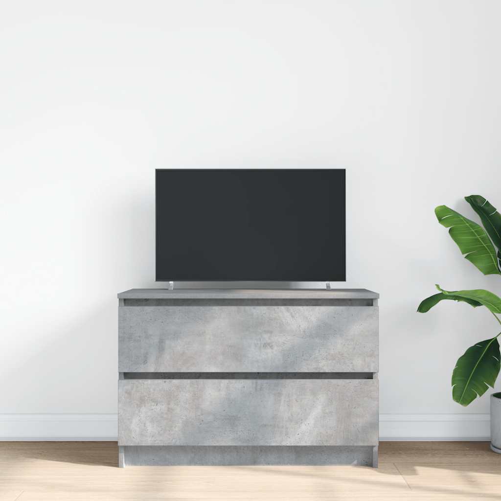 Mobile Porta TV Grigio Cemento 80x35x54 cm in Legno Multistrato
