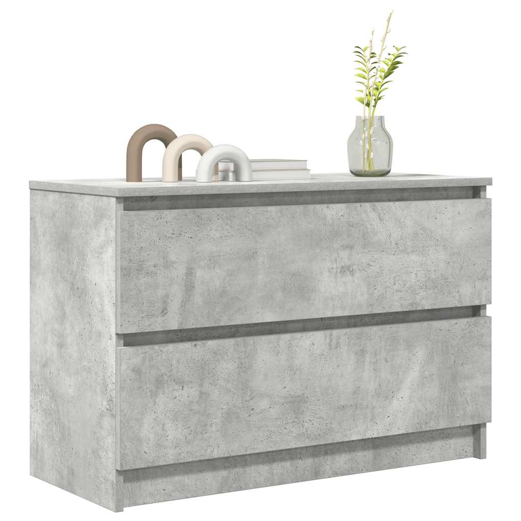 Mobile Porta TV Grigio Cemento 80x35x54 cm in Legno Multistrato