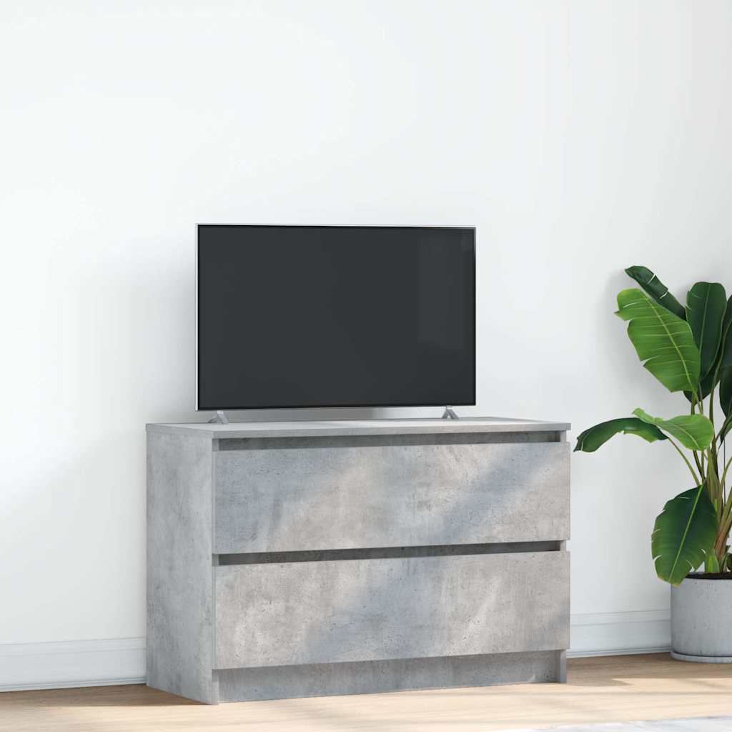 Mobile Porta TV Grigio Cemento 80x35x54 cm in Legno Multistrato