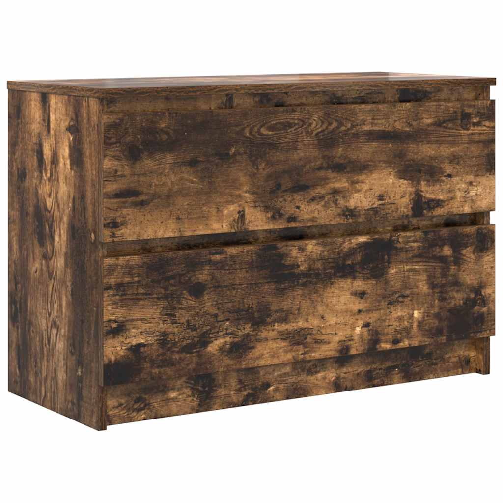 Mobile TV Rovere Fumo 80x35x54 cm in Legno Multistrato