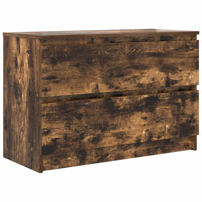 Mobile TV Rovere Fumo 80x35x54 cm in Legno Multistrato