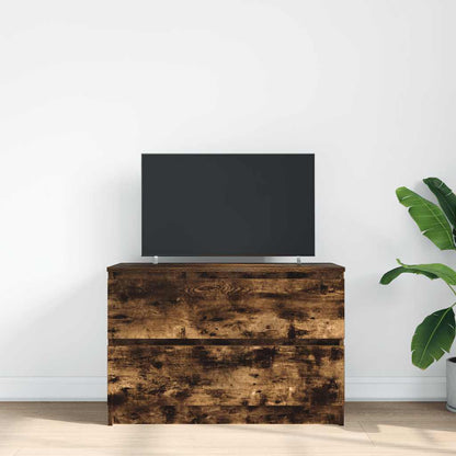 Mobile TV Rovere Fumo 80x35x54 cm in Legno Multistrato