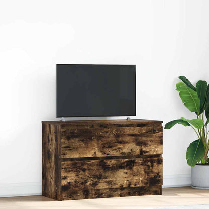 Mobile TV Rovere Fumo 80x35x54 cm in Legno Multistrato