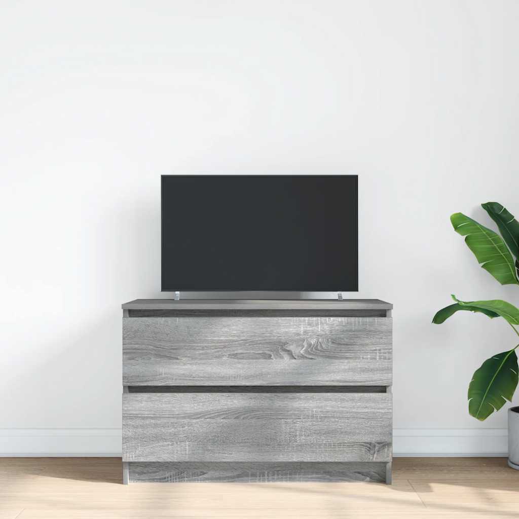 Mobile Porta TV Grigio Sonoma 80x35x54 cm in Legno Multistrato