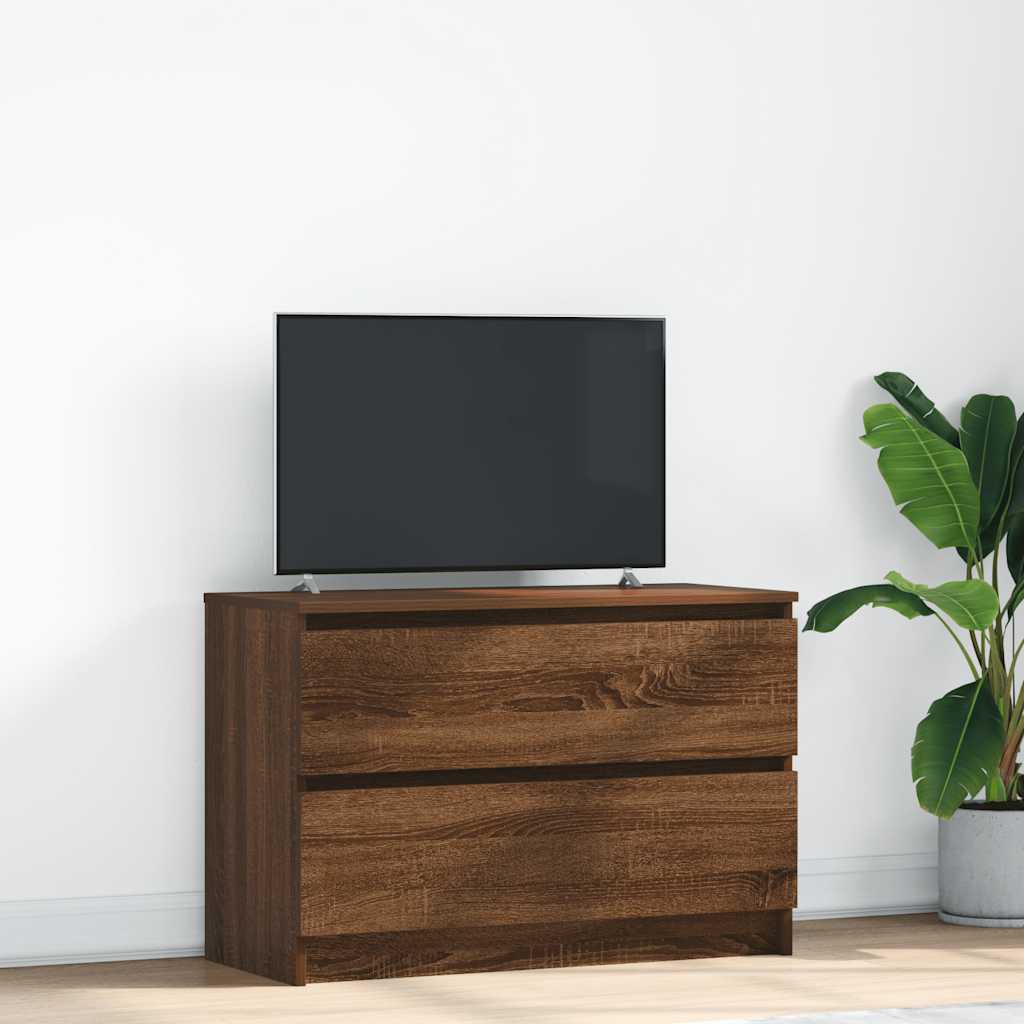 Mobile TV Rovere Marrone 80x35x54 cm in Legno Multistrato