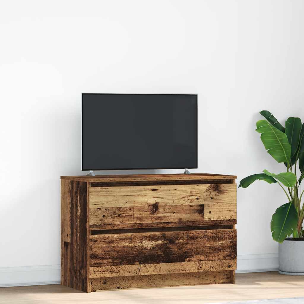 Mobile Porta TV Legno Antico 80x35x54 cm in Legno Multistrato