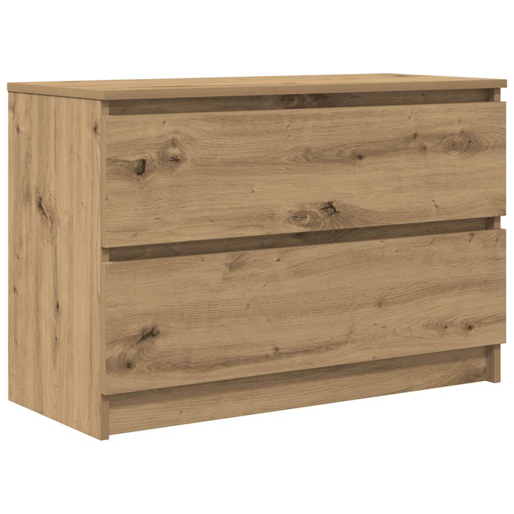Mobile TV Rovere Artigianale 80x35x54 cm in Legno Multistrato