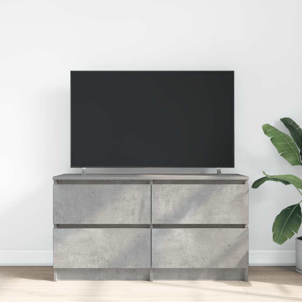 Mobile Porta TV Grigio Cemento 100x35x54 cm Legno Multistrato
