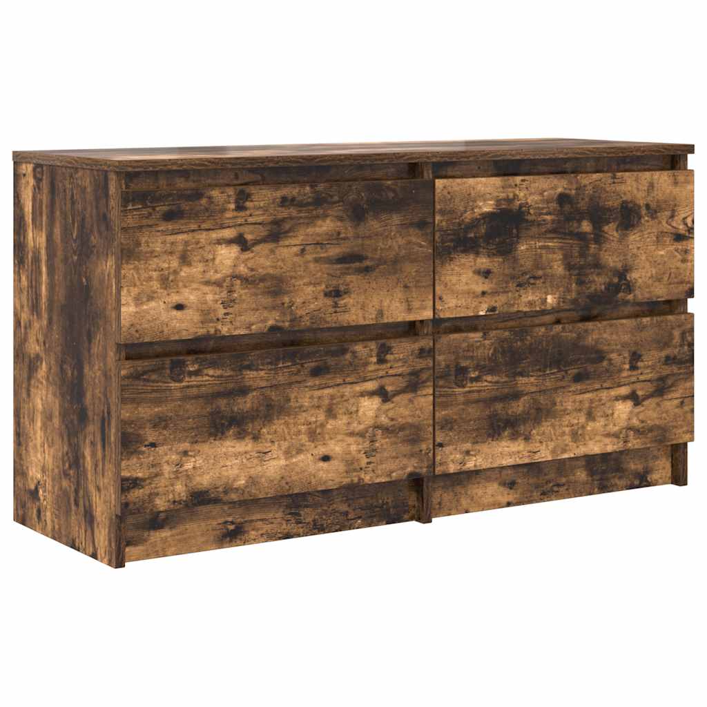 Mobile TV Rovere Fumo 100x35x54 cm in Legno Multistrato