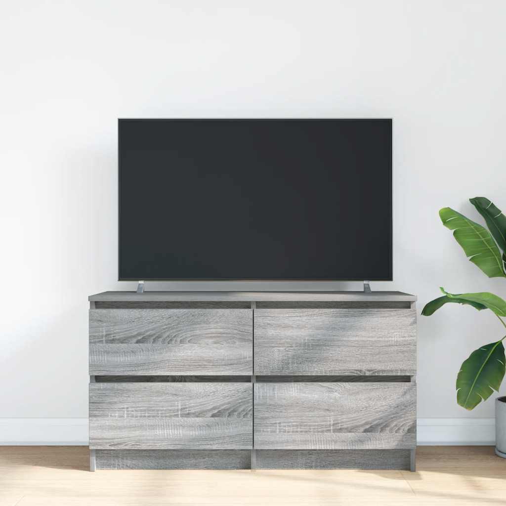 Mobile TV Grigio Sonoma 100x35x54 cm in Legno Multistrato