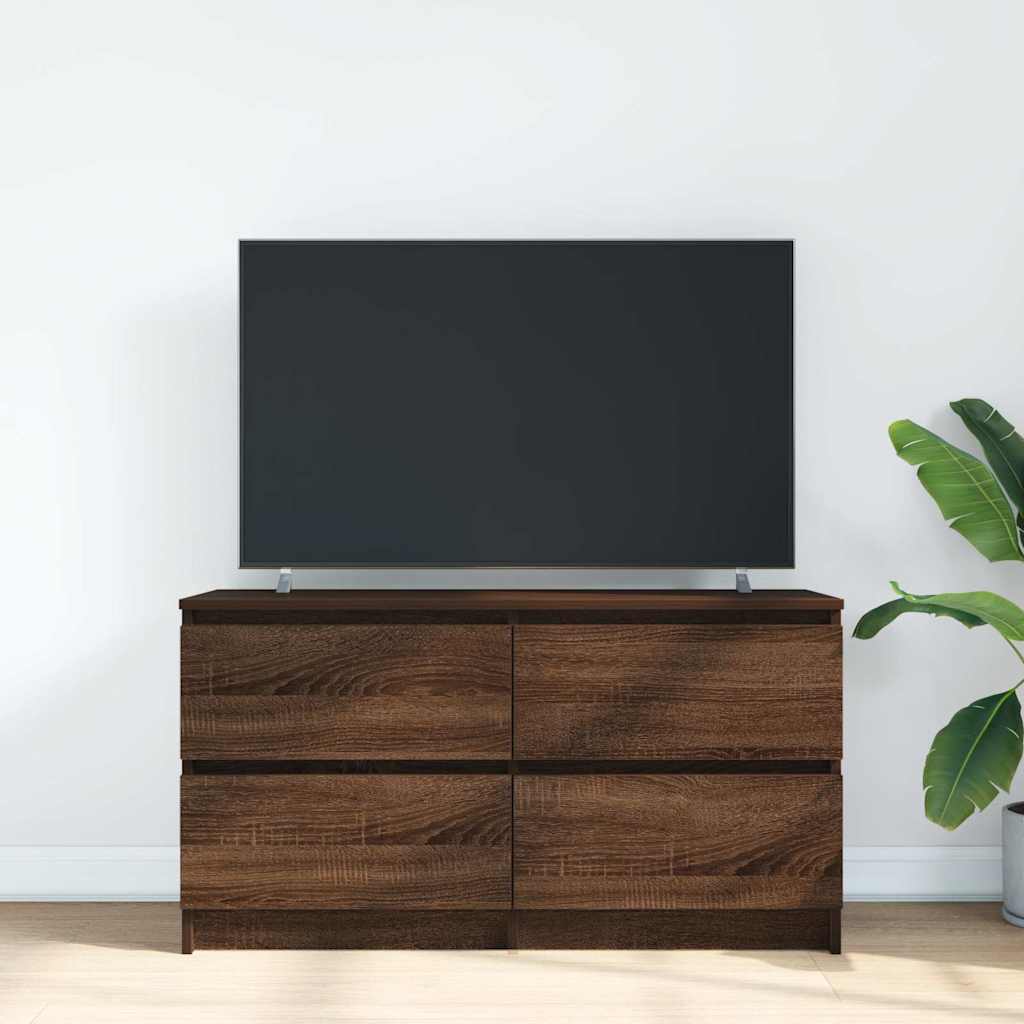 Mobile TV Rovere Marrone 100x35x54 cm in Legno Multistrato