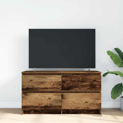 Mobile Porta TV Legno Antico 100x35x54 cm in Legno Multistrato