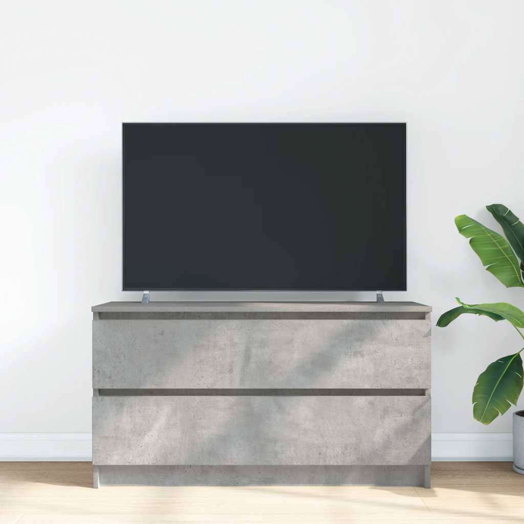 Mobile Porta TV Grigio Cemento 100x35x54 cm Legno Multistrato