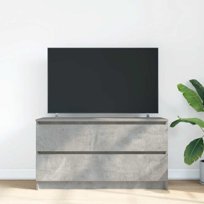Mobile Porta TV Grigio Cemento 100x35x54 cm Legno Multistrato