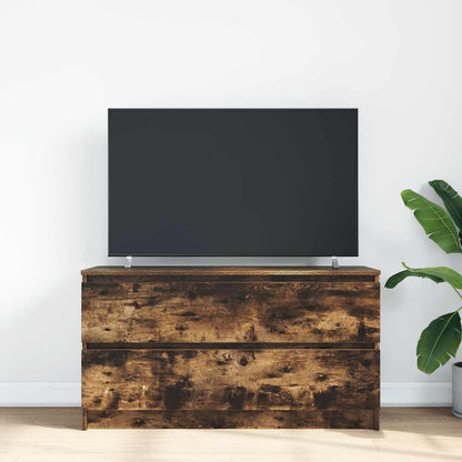 Mobile TV Rovere Fumo 100x35x54 cm in Legno Multistrato