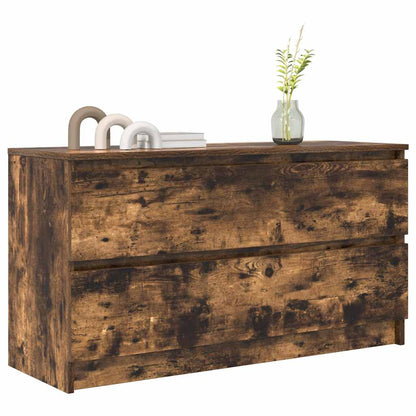 Mobile TV Rovere Fumo 100x35x54 cm in Legno Multistrato