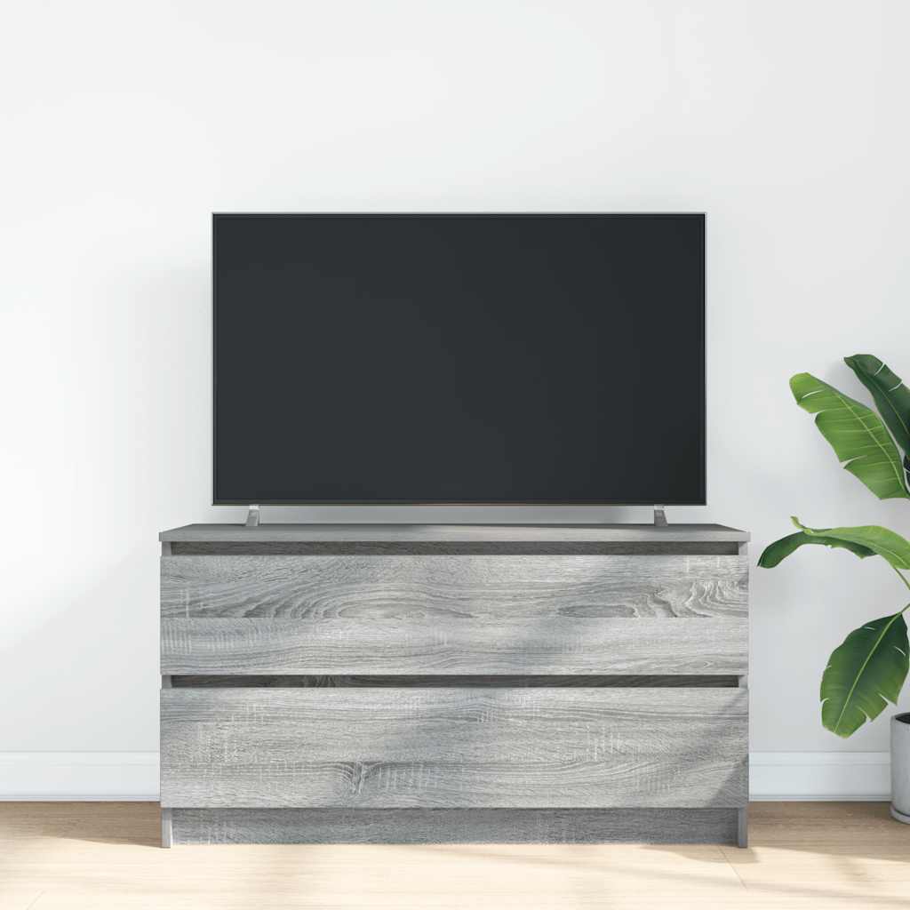 Mobile TV Grigio Sonoma 100x35x54 cm in Legno Multistrato