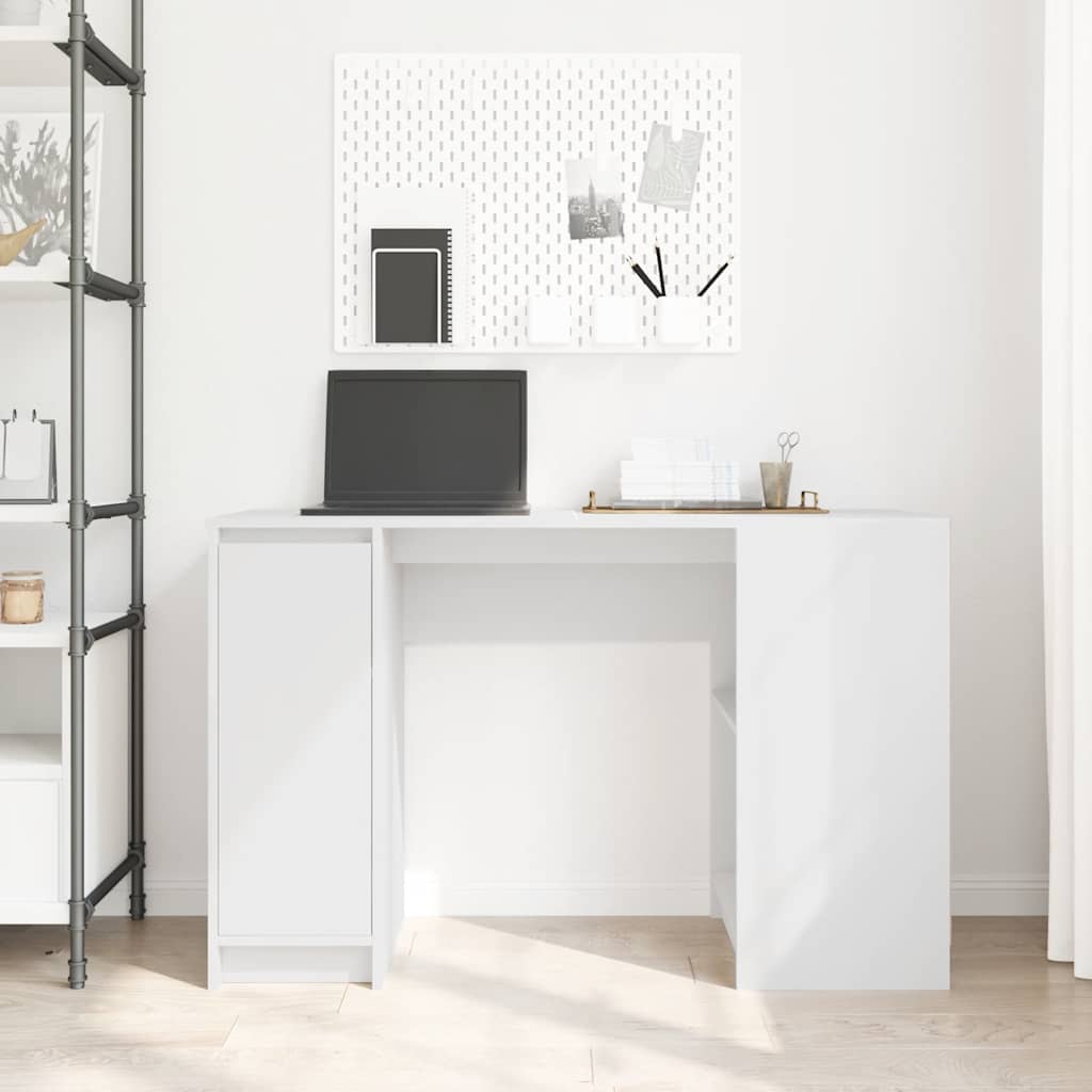 Scrivania Bianca 120x42x76 cm in Legno Multistrato