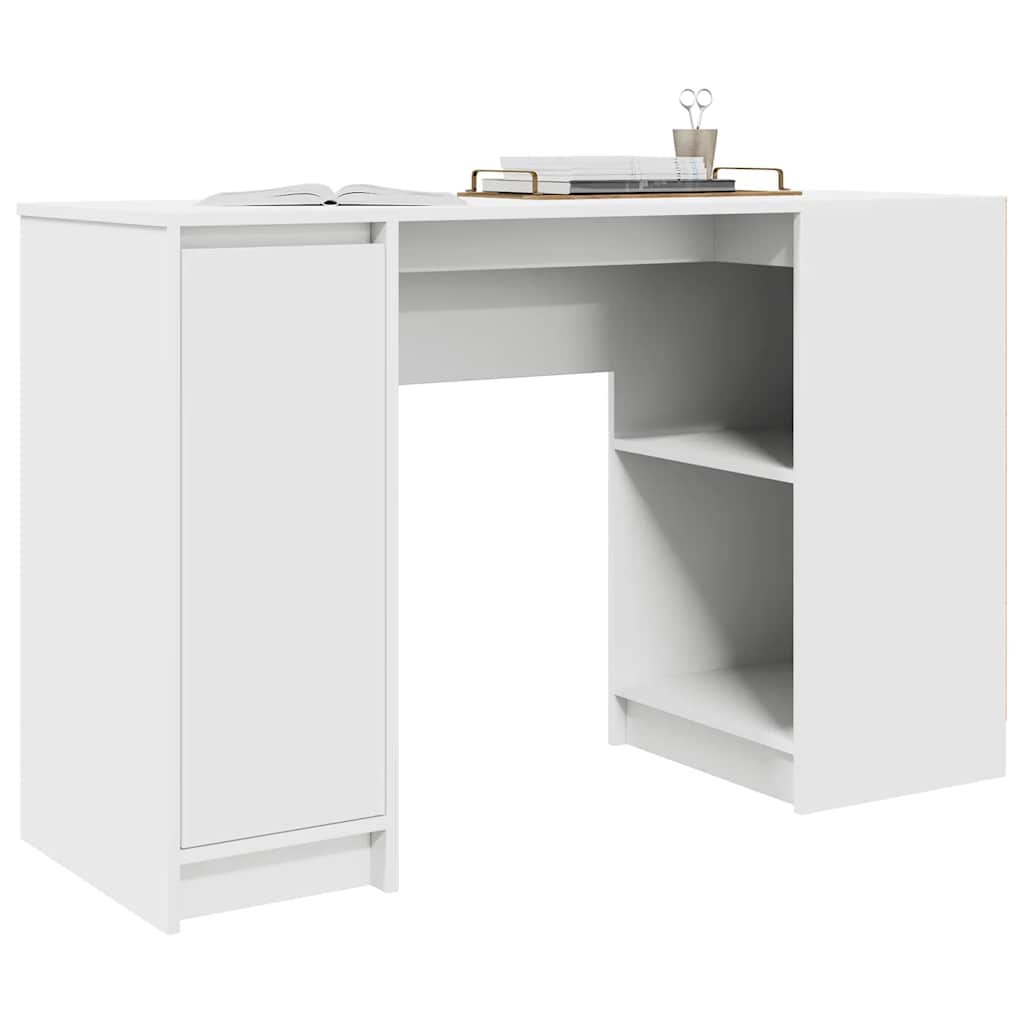 Scrivania Bianca 120x42x76 cm in Legno Multistrato