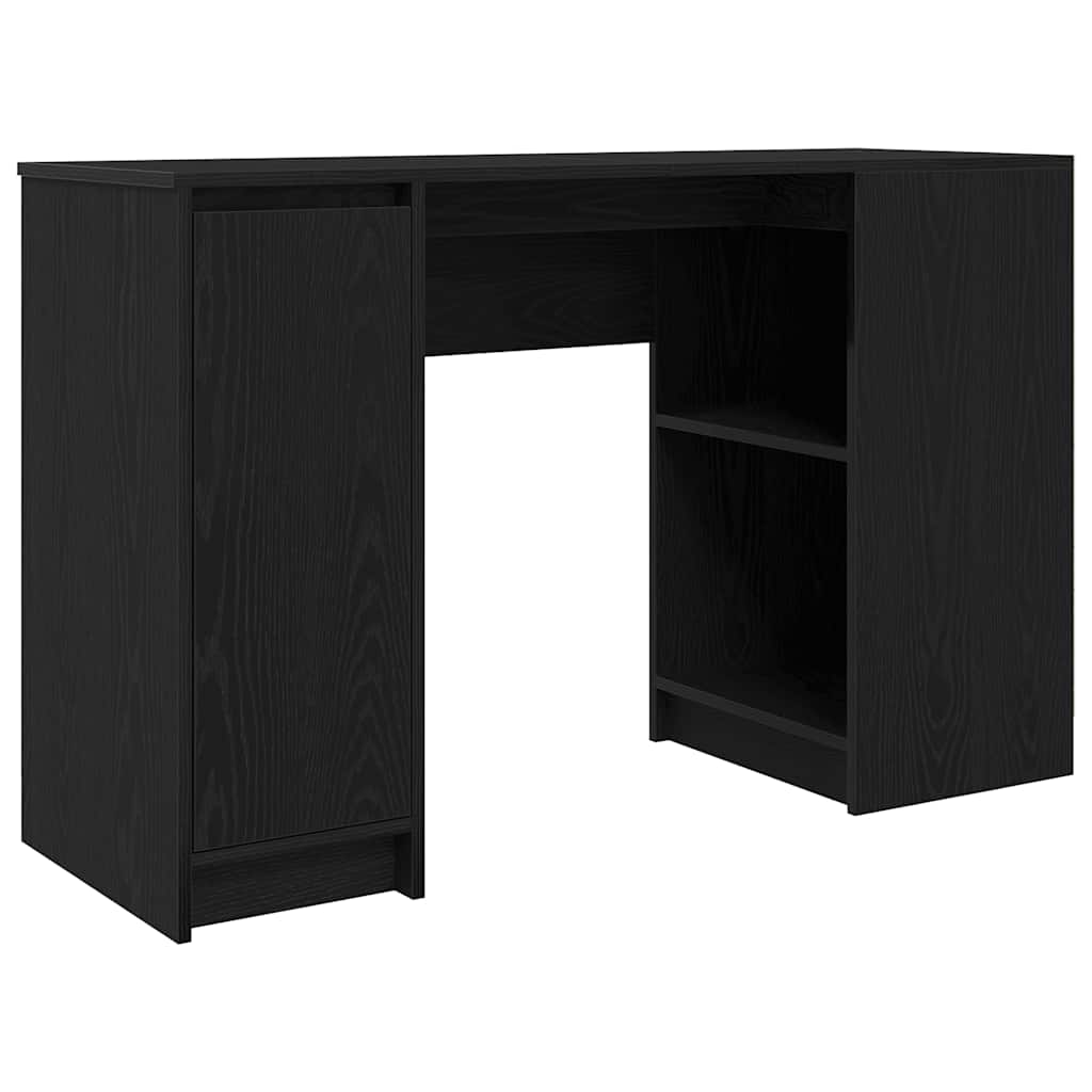 Scrivania Rovere Nera 120x42x76 cm in Legno Multistrato