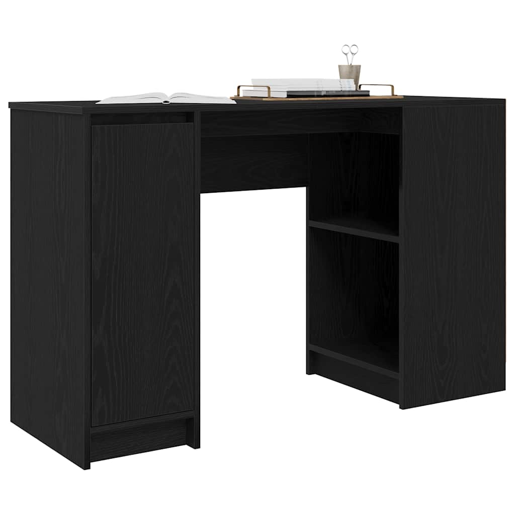 Scrivania Rovere Nera 120x42x76 cm in Legno Multistrato
