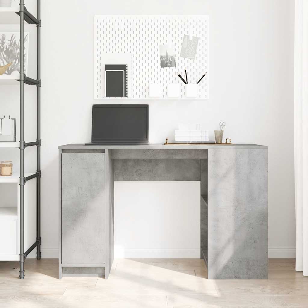 Scrivania Grigio Cemento 120x42x76 cm in Legno Multistrato