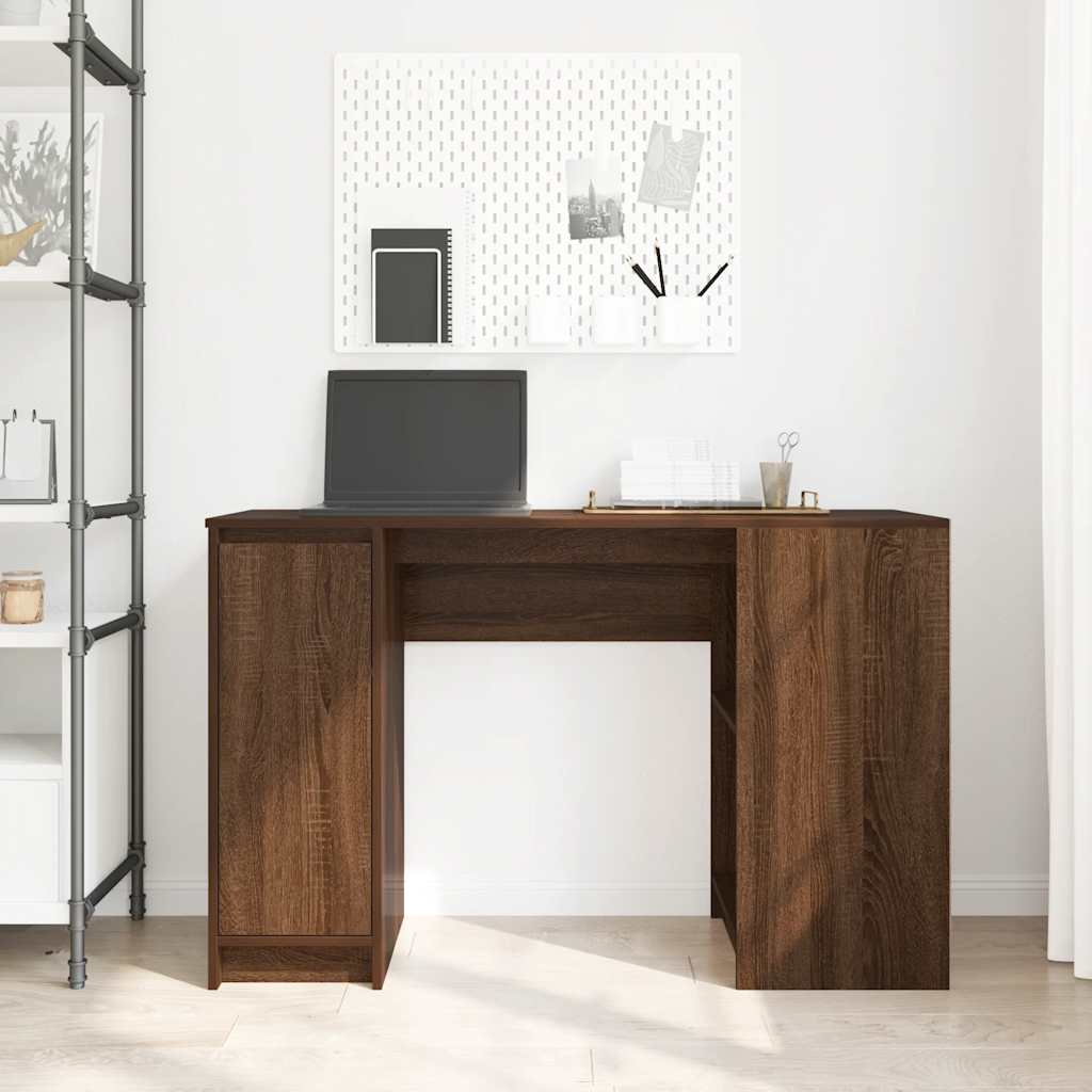 Scrivania Rovere Marrone 120x42x76 cm in Legno Multistrato