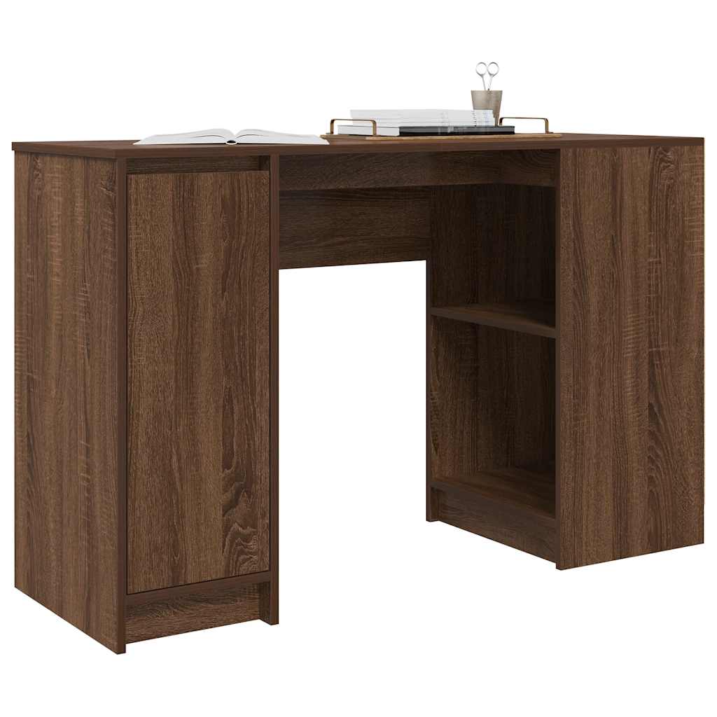 Scrivania Rovere Marrone 120x42x76 cm in Legno Multistrato