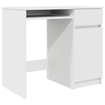 Scrivania Bianca 86x49x76 cm in Legno Multistrato