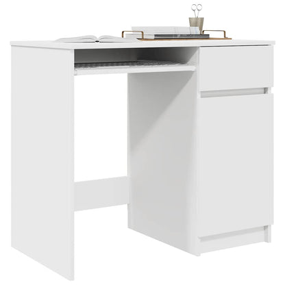 Scrivania Bianca 86x49x76 cm in Legno Multistrato