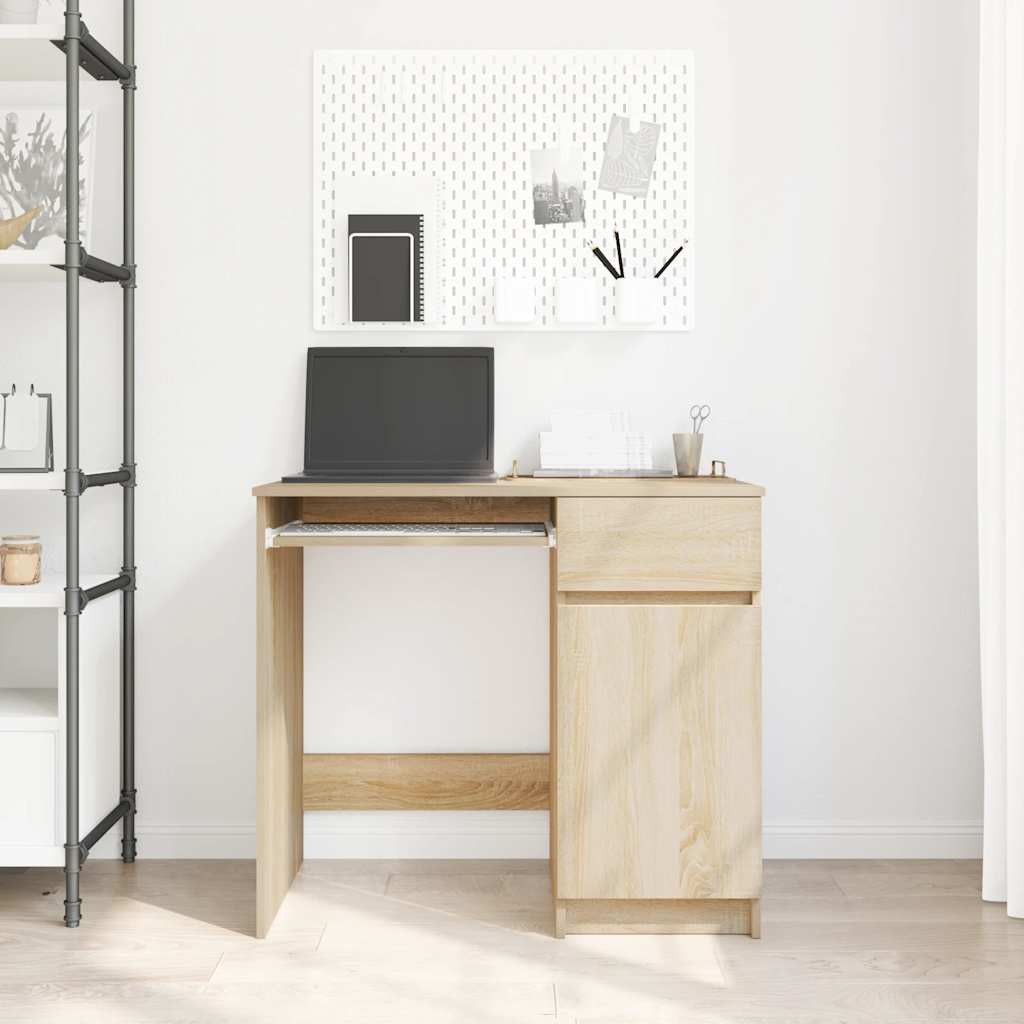 Scrivania Rovere Sonoma 86x49x76 cm in Legno Multistrato