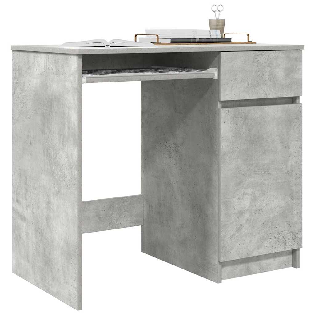 Scrivania Grigio Cemento 86x49x76 cm in Legno Multistrato