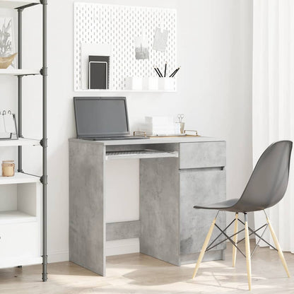 Scrivania Grigio Cemento 86x49x76 cm in Legno Multistrato