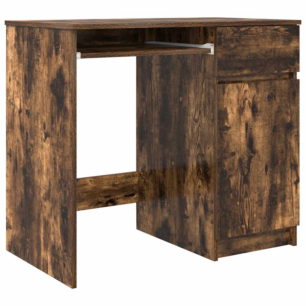 Scrivania Rovere Fumo 86x49x76 cm in Legno Multistrato