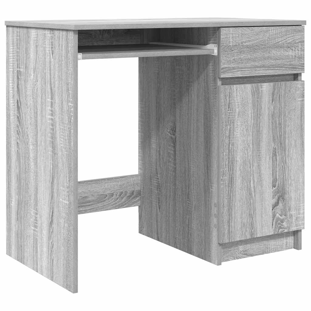 Scrivania Grigio Sonoma 86x49x76 cm in Legno Multistrato