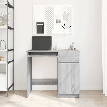 Scrivania Grigio Sonoma 86x49x76 cm in Legno Multistrato