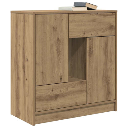 Credenza con Cassetti e Ante Rovere Artigianale 70,5x34x74,5 cm