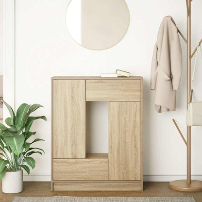 Credenza con Cassetti e Ante Rovere Sonoma 73x31x90 cm