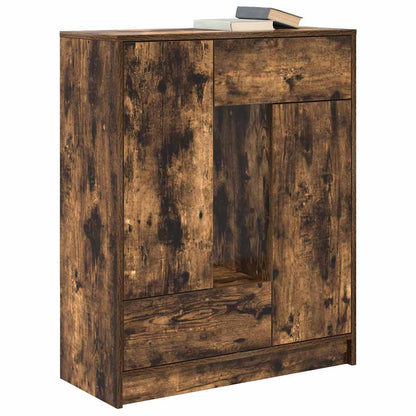 Credenza con Cassetti e Ante Rovere Fumo 73x31x90 cm