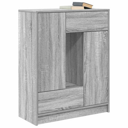 Credenza con Cassetti e Ante Grigio Sonoma 73x31x90 cm