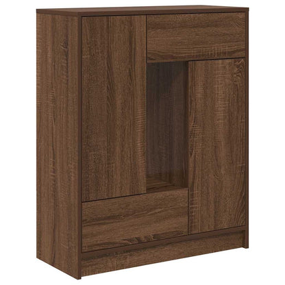 Credenza con Cassetti e Ante Rovere Marrone 73x31x90 cm