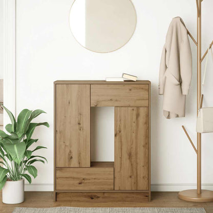 Credenza con Cassetti e Ante Rovere Artigianale 73x31x90 cm